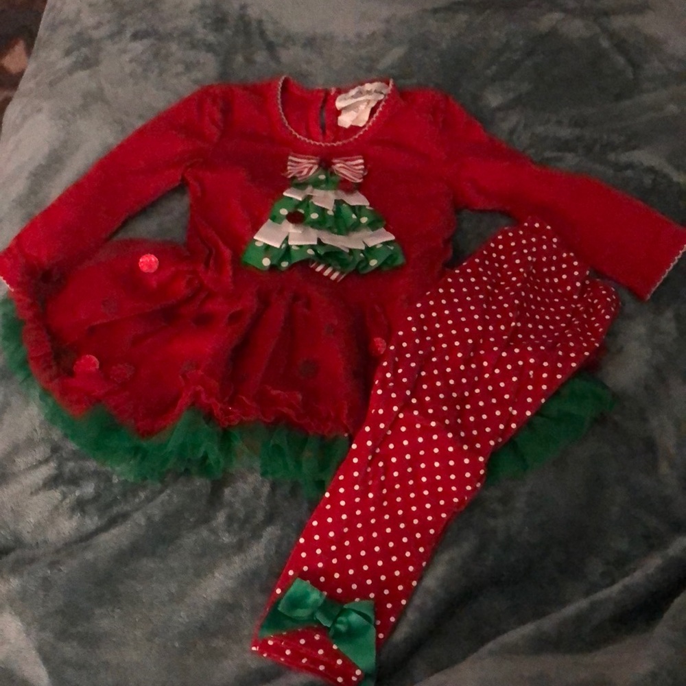 Girls Christmas Outfit- 12 months
